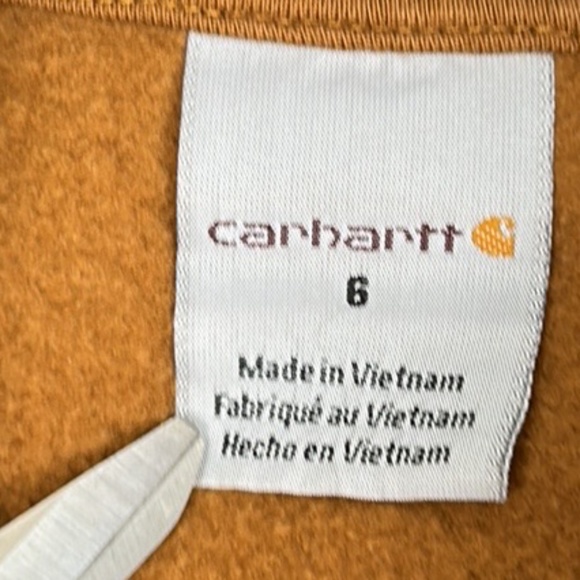 Carhartt kids zippered hoodie size 6 - Picture 4 of 11